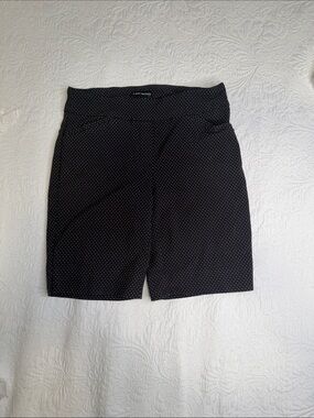 Hilary Radley Black Polka Dot Stretch Shorts